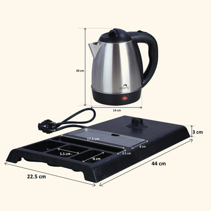 1.2L Stainless Steel Electric Kettle - Silver