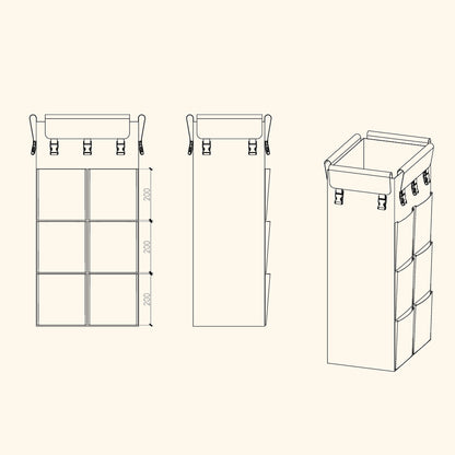 Gray Housekeeping Trolley Cart With Waste Bin