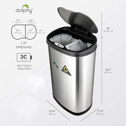 50L Touchless Trash Bins