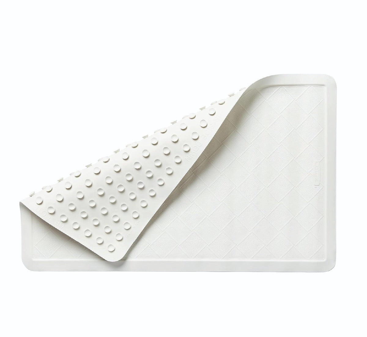 White Rubber Bath Mat Small (Slip-resistant)