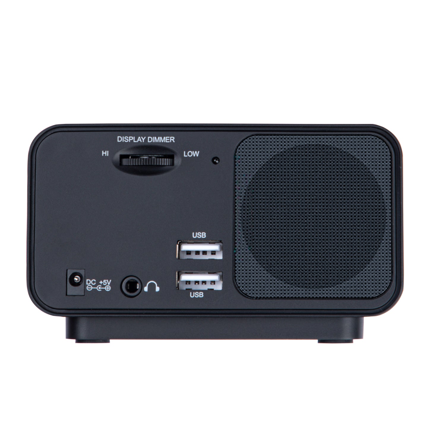 Bluetooth Alarm Clock with Thermometer - Black
