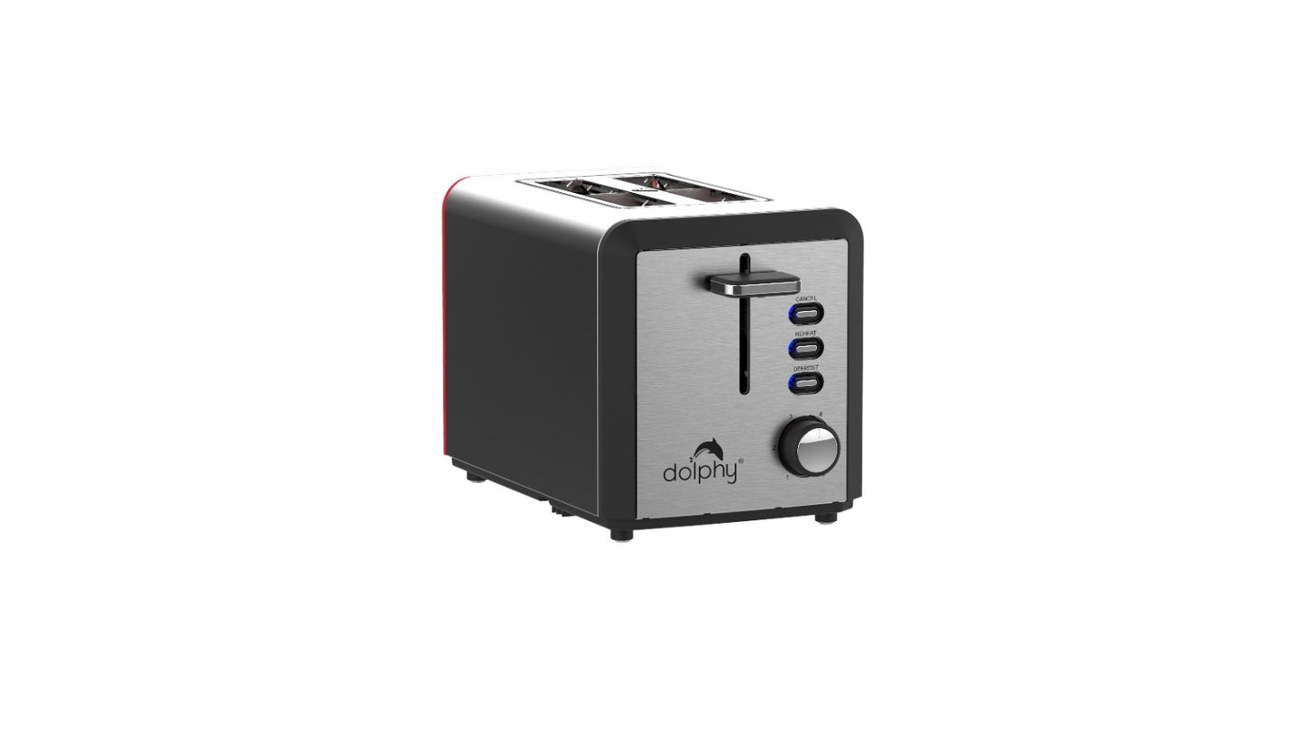 Dolphy Stainless Steel 2 Slice Electric Toaster