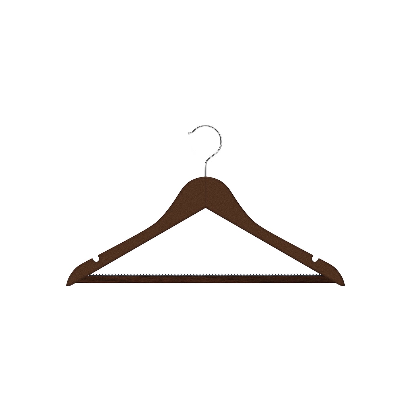 Dark Brown Lotus Wood Clothes Hanger – Set of 50