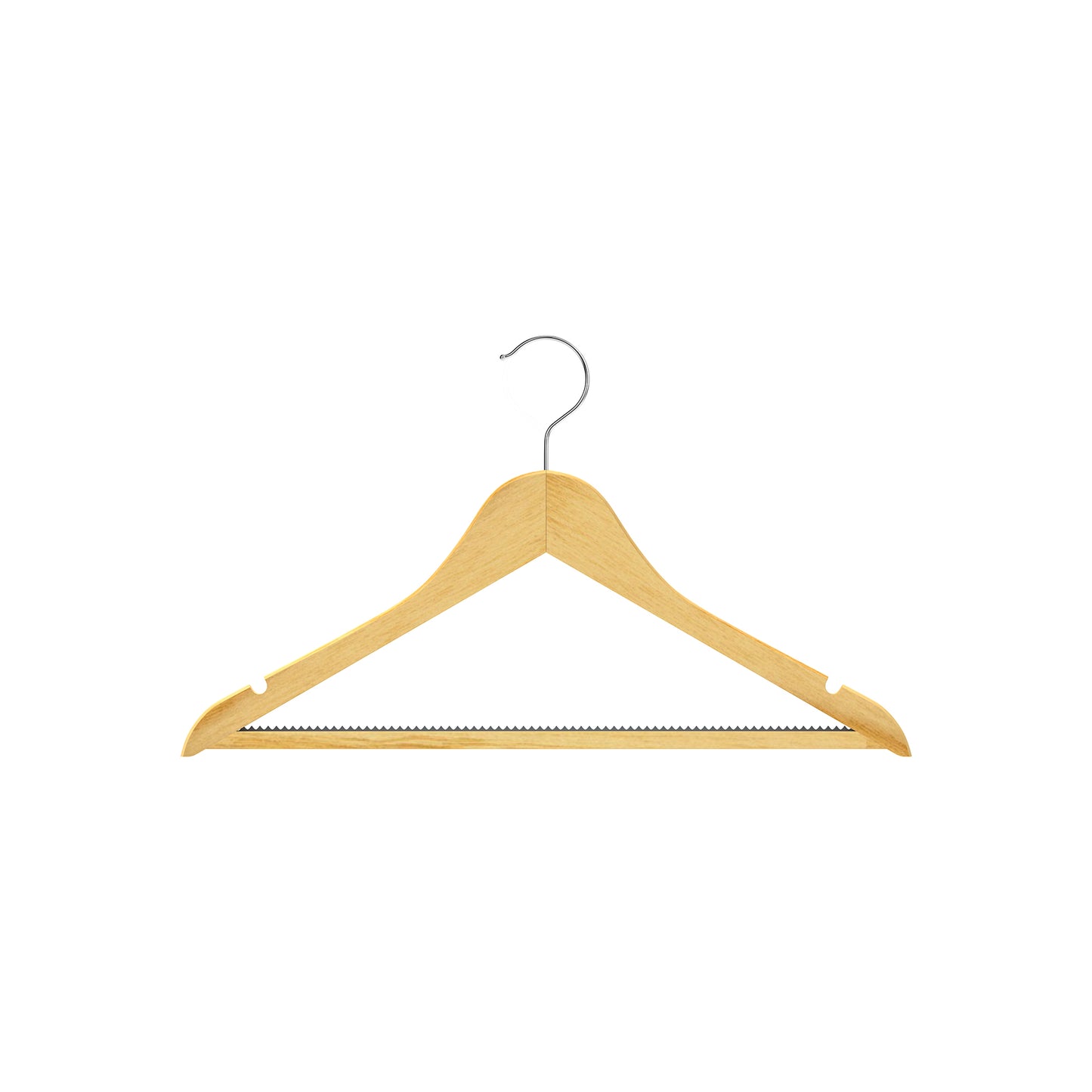 Lotus Wood Clothes White Hanger – Set of 50