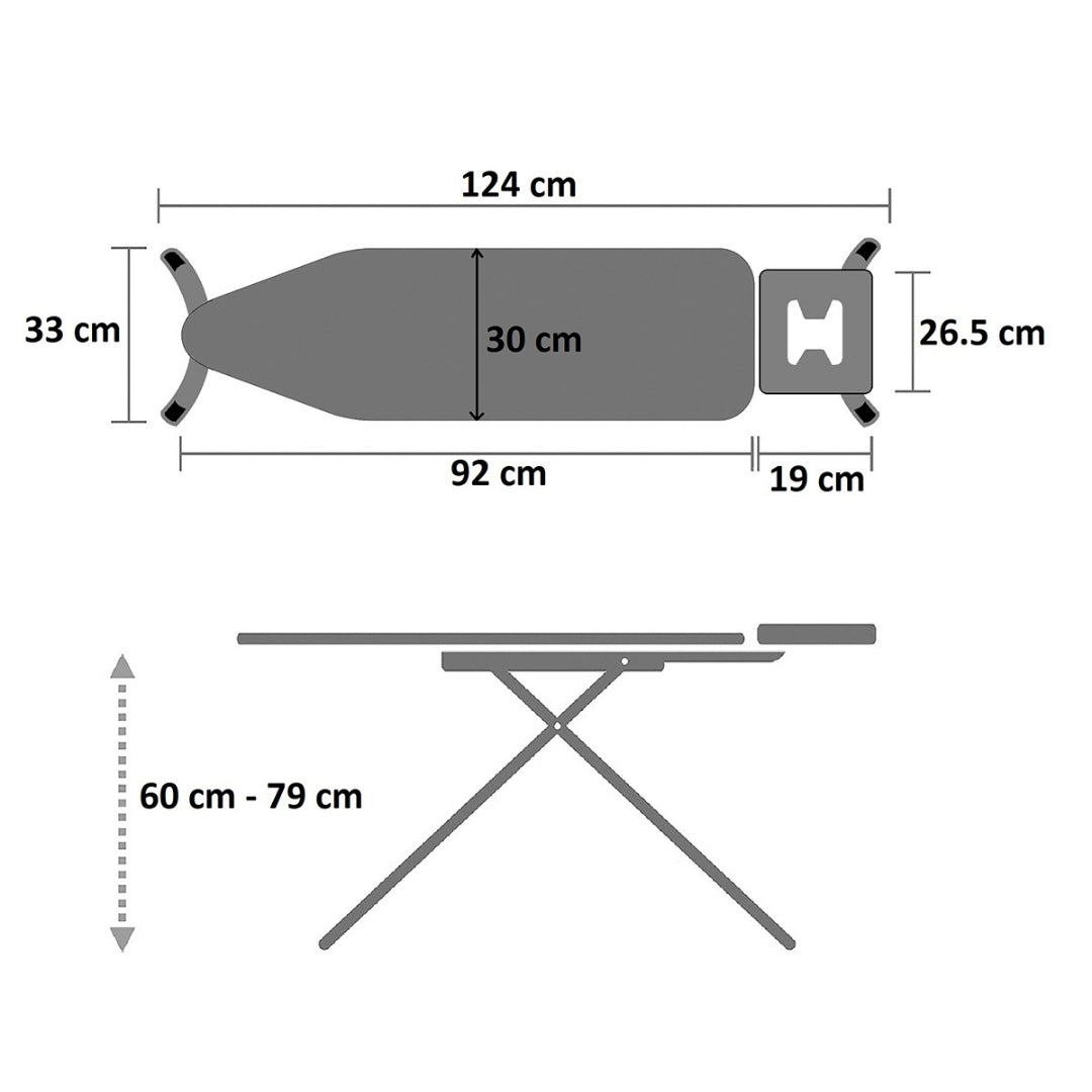 Folding Ironing Board - Black