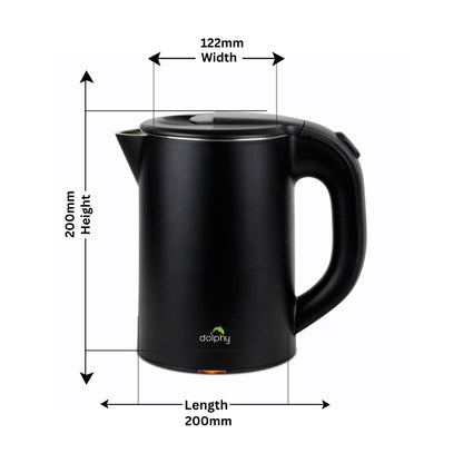 0.8L Stainless Steel Electric Kettle Black