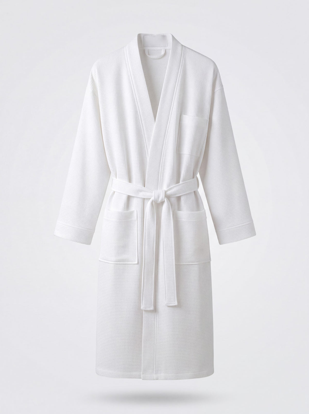 Dolphy Waffle Bathrobe Poly/Cotton in white