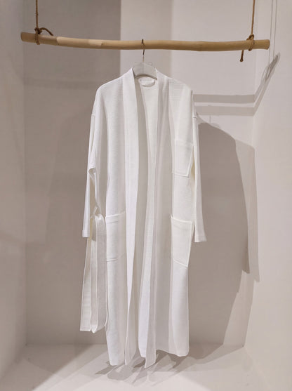 Dolphy Waffle Bathrobe Poly/Cotton in white