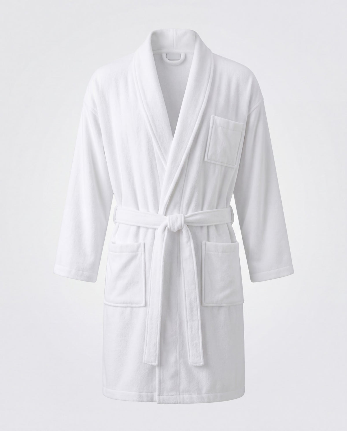 Dolphy Plush 100% Microfibre Bathrobe in white