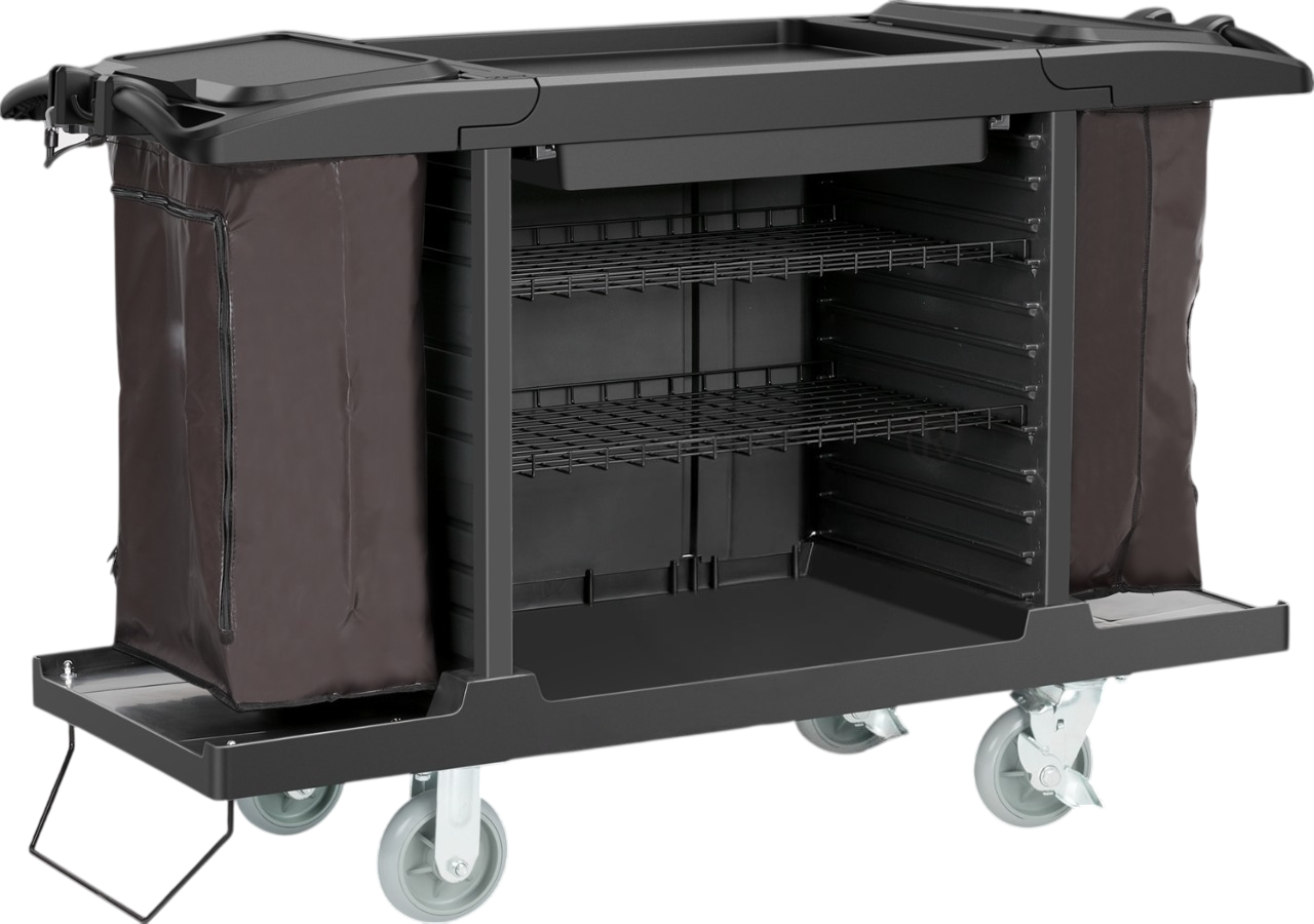 Dolphy Large Commercial Service Cart - Black