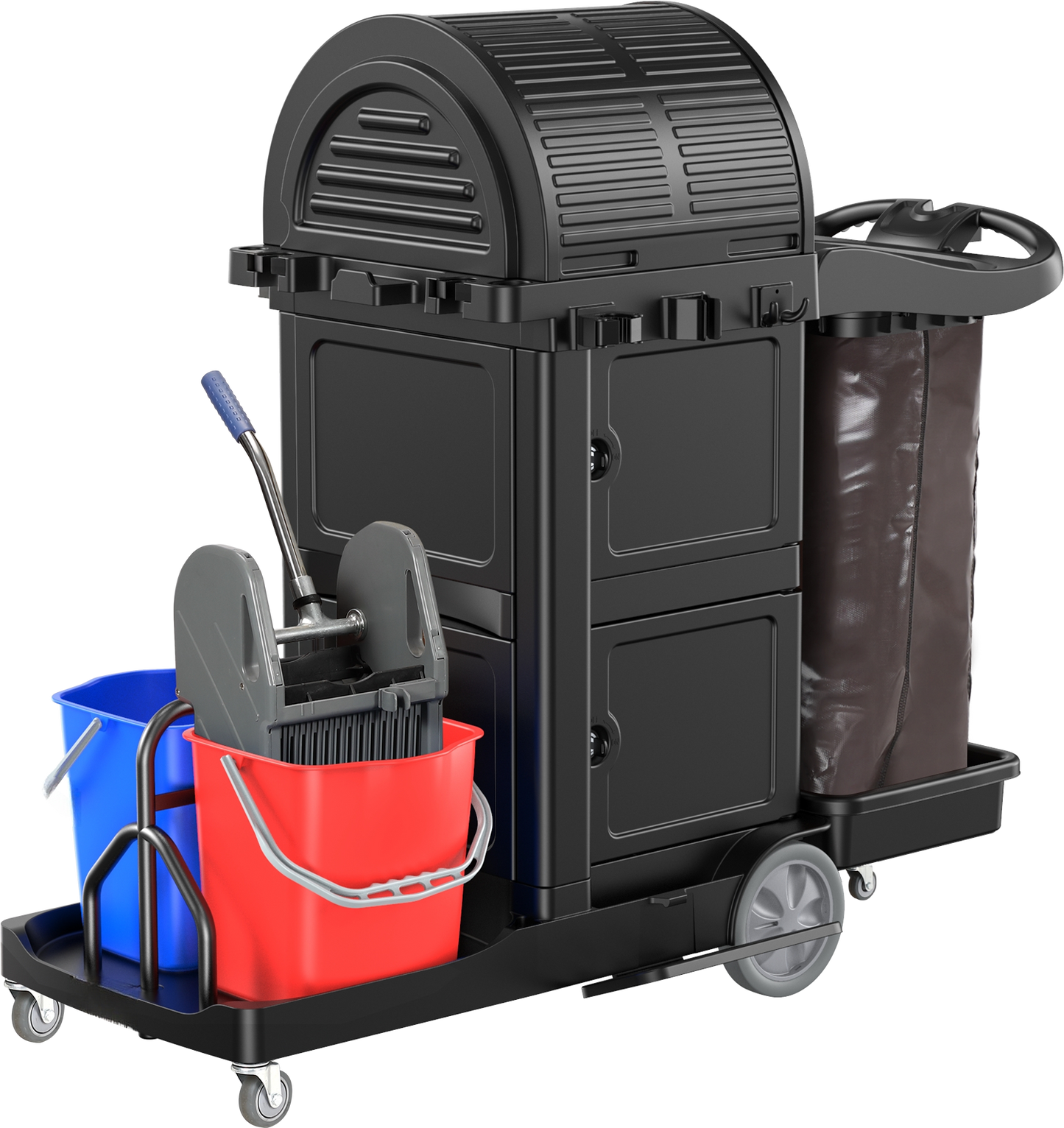 Dolphy High-Capacity Closed Janitorial Station - Black