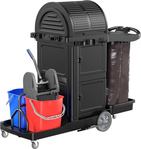 Dolphy High-Capacity Closed Janitorial Station - Black