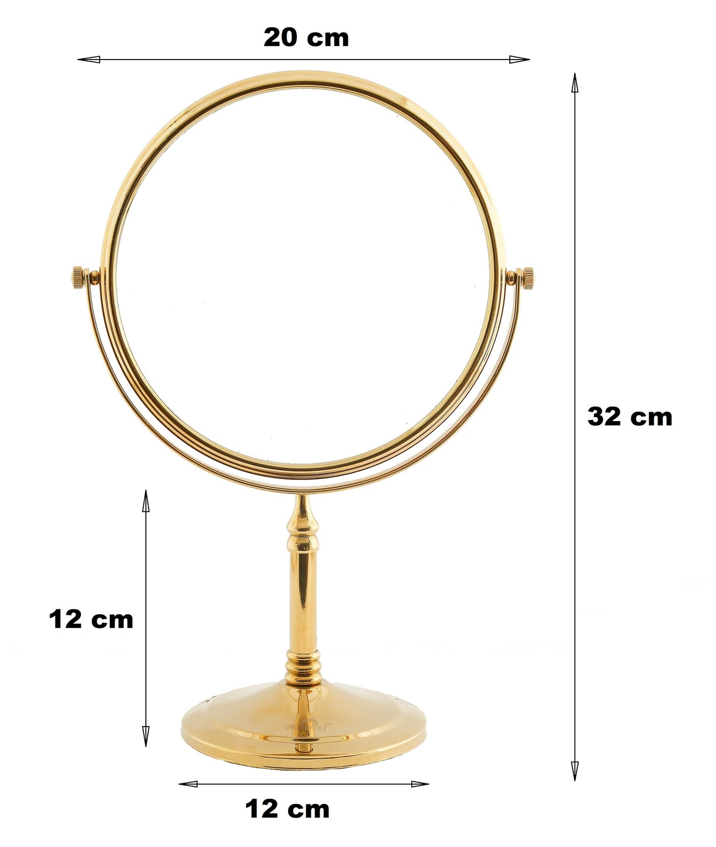 5X & 1X Tabletop Magnifying Mirror - Royal Gold