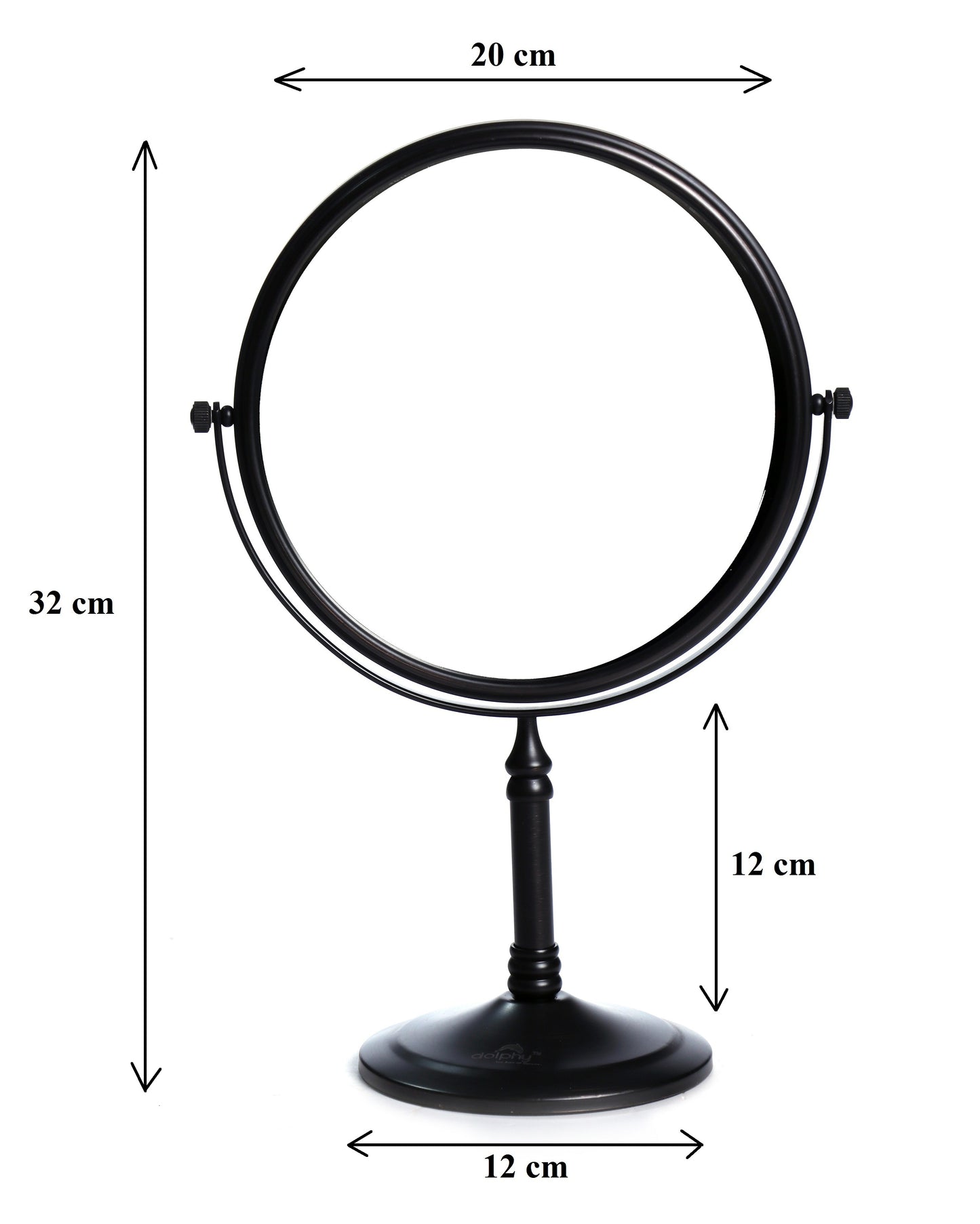 5X & 1X Tabletop Magnifying Mirror - Matte Black