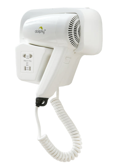 CLASSIC Wall Mount Hair Dryer 1220W-1400W - White