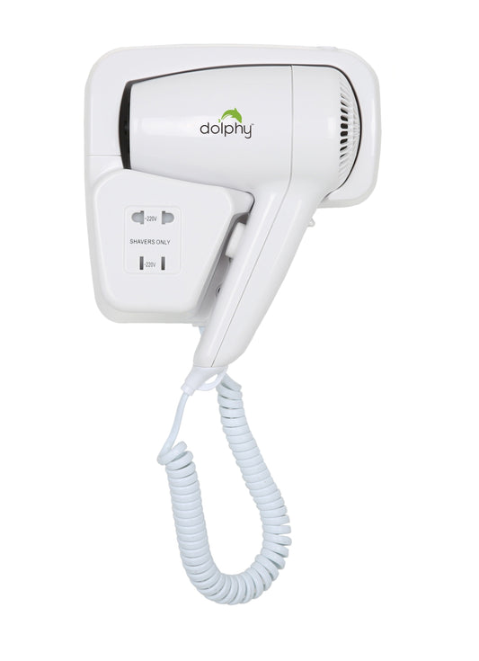 CLASSIC Wall Mount Hair Dryer 1220W-1400W - White