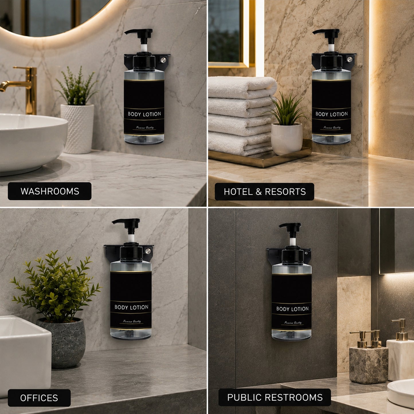 EcoFlow Refillable Soap/Shampoo Dispenser 300ml -Transparent