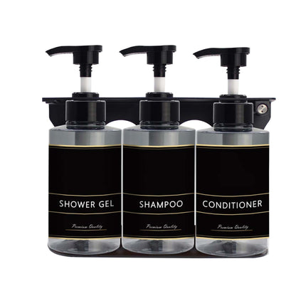 EcoFlow Triple Refillable Soap/Shampoo Dispenser 300ml -Transparent