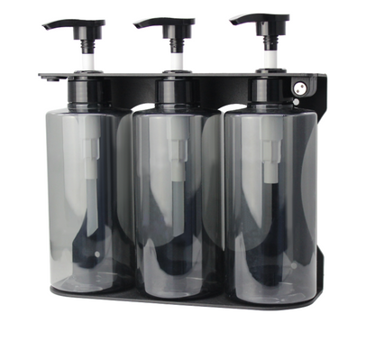EcoFlow Triple Refillable Soap/Shampoo Dispenser 300ml -Transparent