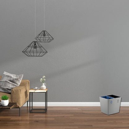 7L+7L Indoor Trash Can-Brown