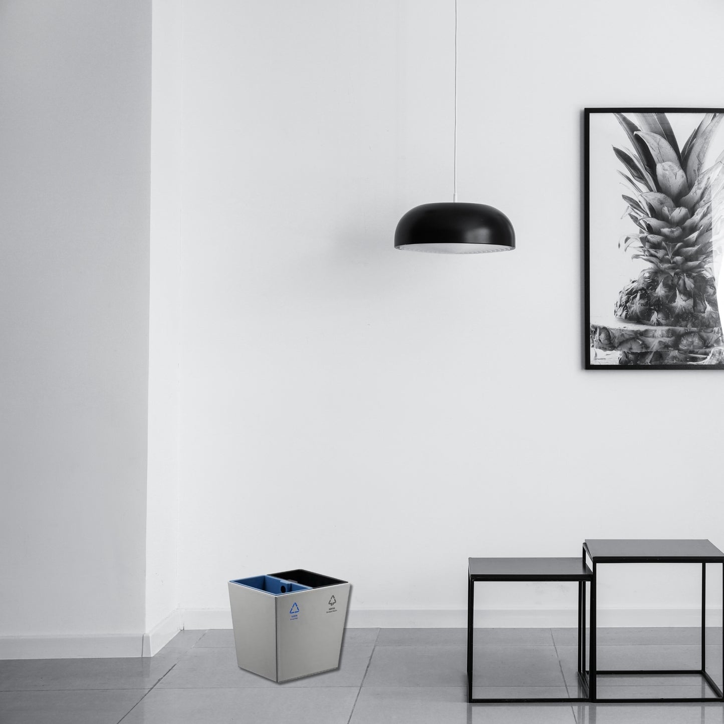 7L+7L Indoor Trash Can-Brown