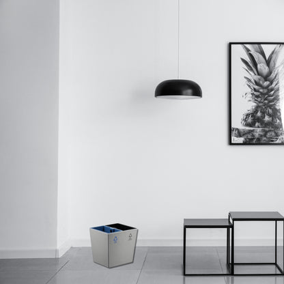 7L+7L Indoor Trash Can-Brown