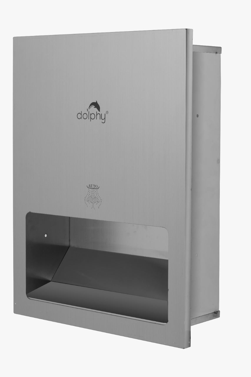 Dolphy Hot or Cold Recessed Stainless Steel Hand Dryer – Silver