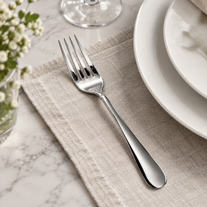 Dolphy Augusta Stainless Steel Table Fork 206mm – 18/0 Grade (Pack of 12)