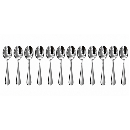 Dolphy Augusta Stainless Steel Moca Spoon 120mm – 18/0 Grade (Pack of 12)