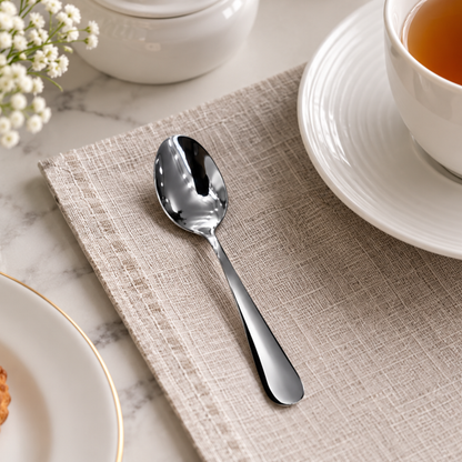 Dolphy Augusta Stainless Steel Tea Spoon 144mm – 18/0 Grade (Pack of 12)