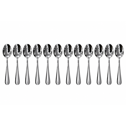 Dolphy Augusta Stainless Steel Tea Spoon 144mm – 18/0 Grade (Pack of 12)