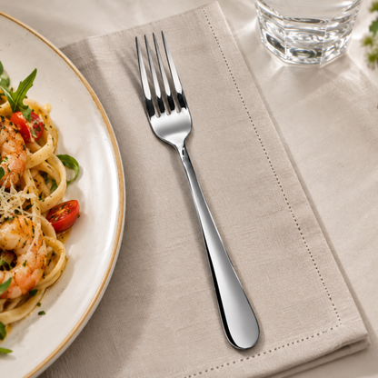 Dolphy Augusta Stainless Steel Table Fork 206mm (Model 2501-5) – 18/0 Grade (Pack of 12)