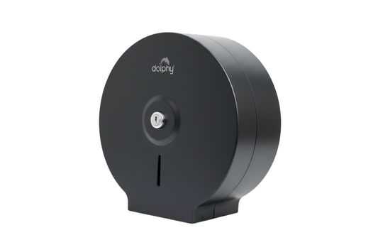 SS Jumbo Toilet Roll Dispenser - Matte Black
