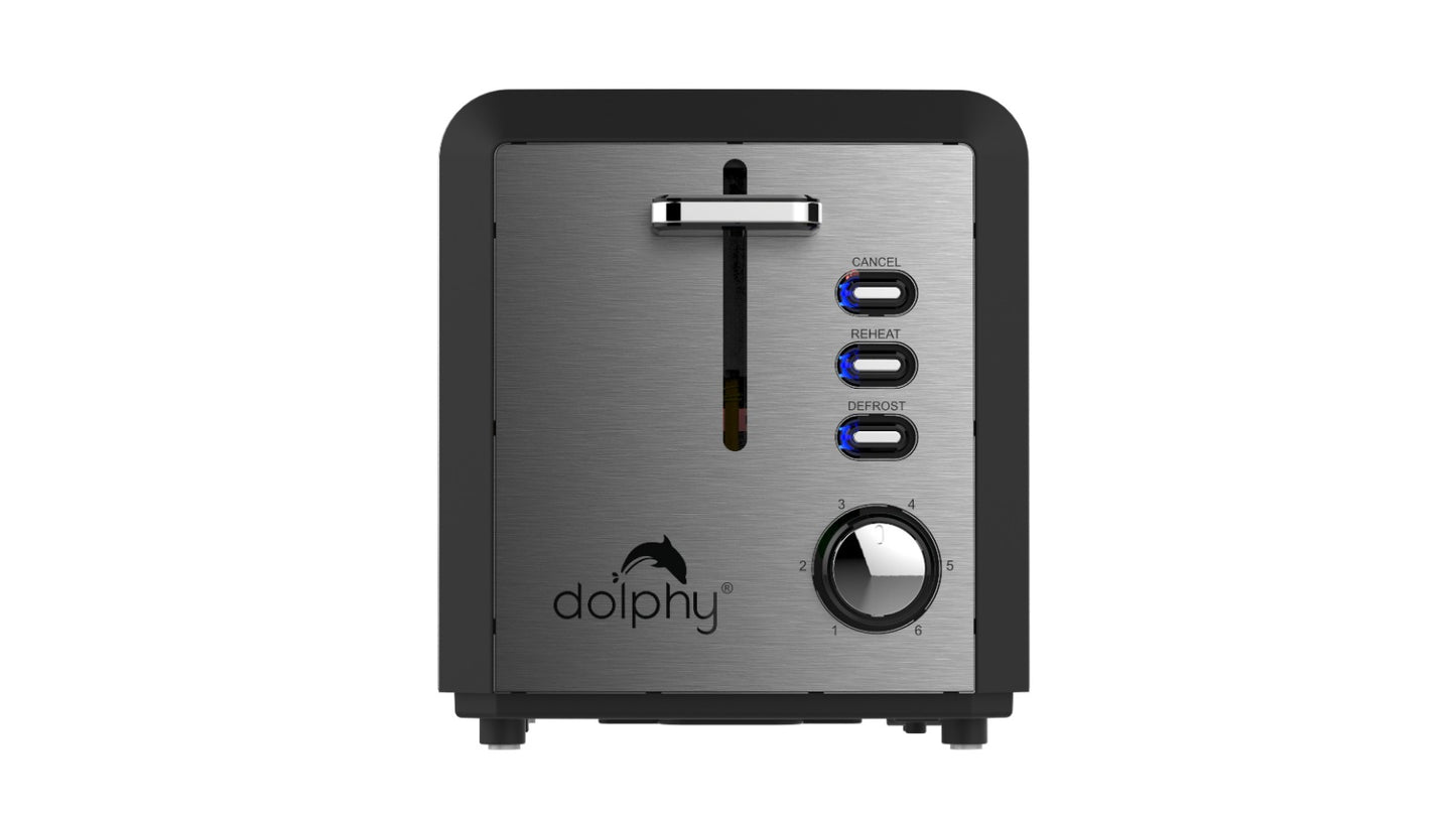 Dolphy Stainless Steel 2 Slice Electric Toaster