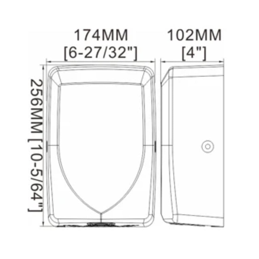 Compact Hand Dryer - ABS Matte Black