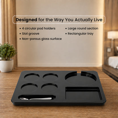 Melamine Kettle Tray - Black