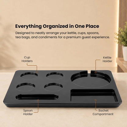 Melamine Kettle Tray - Black