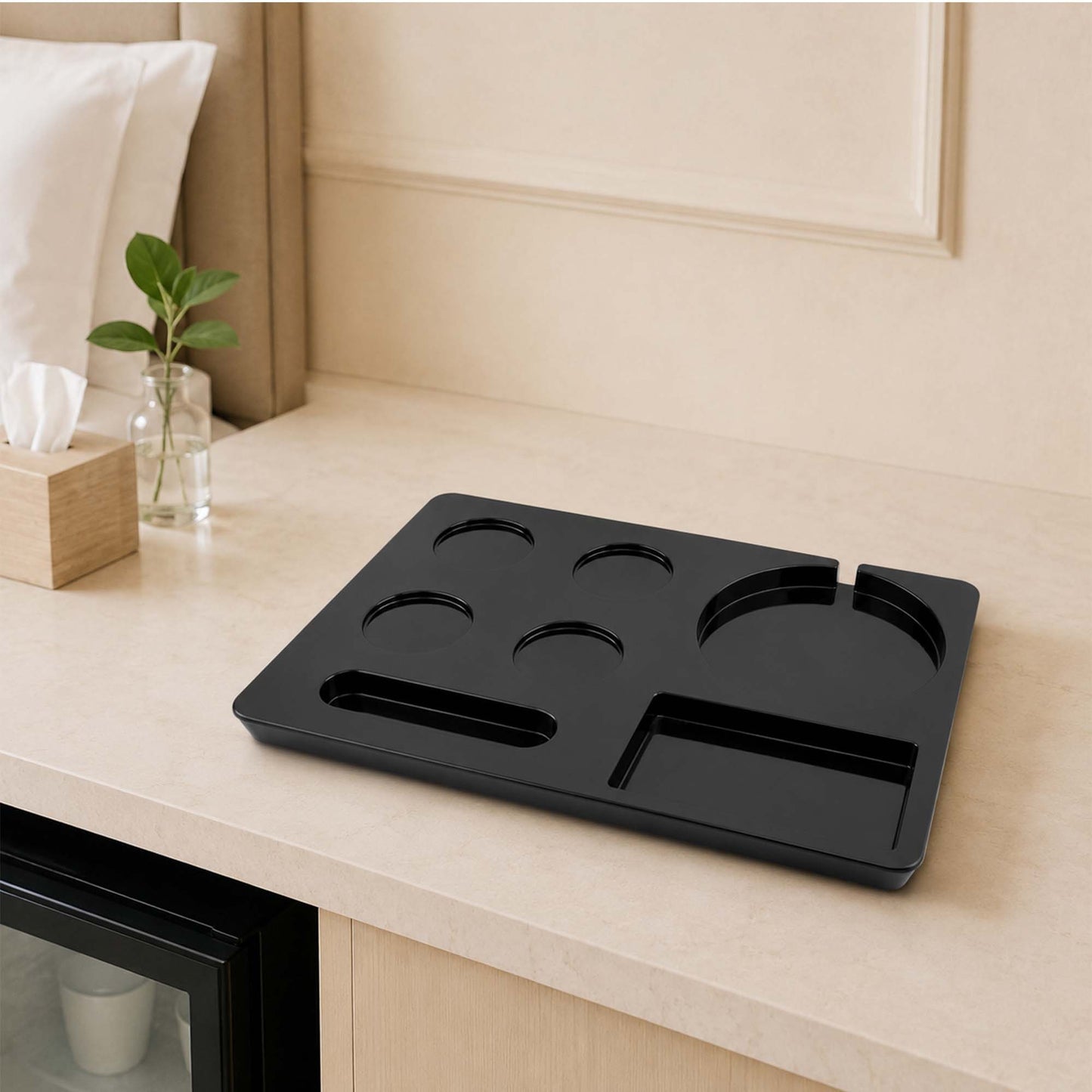Melamine Kettle Tray - Black