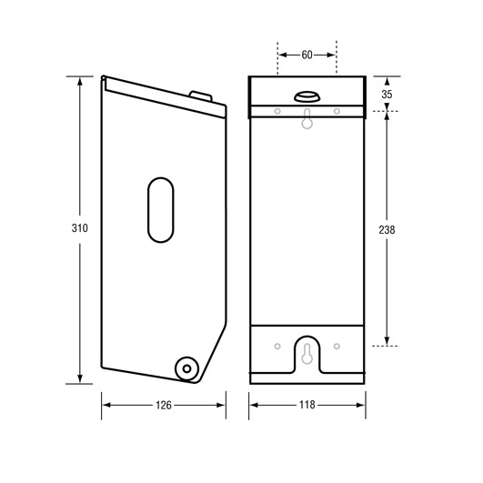 Double Toilet Roll Dispenser - Silver