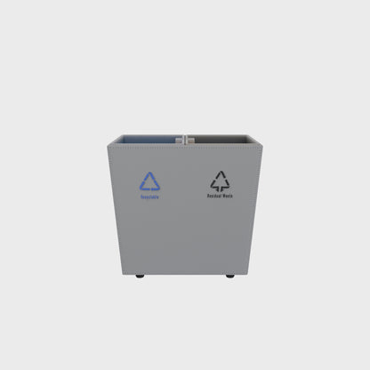 Premium Leather Recycle Compartment Bin 14L - Gray