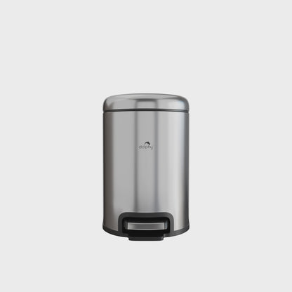 Round Soft Closing Stainless Steel  Pedal Bin -3L