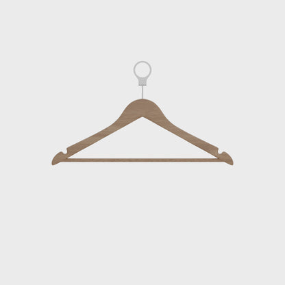 Anti-theft Wooden Cloth Hanger - Natural Wood