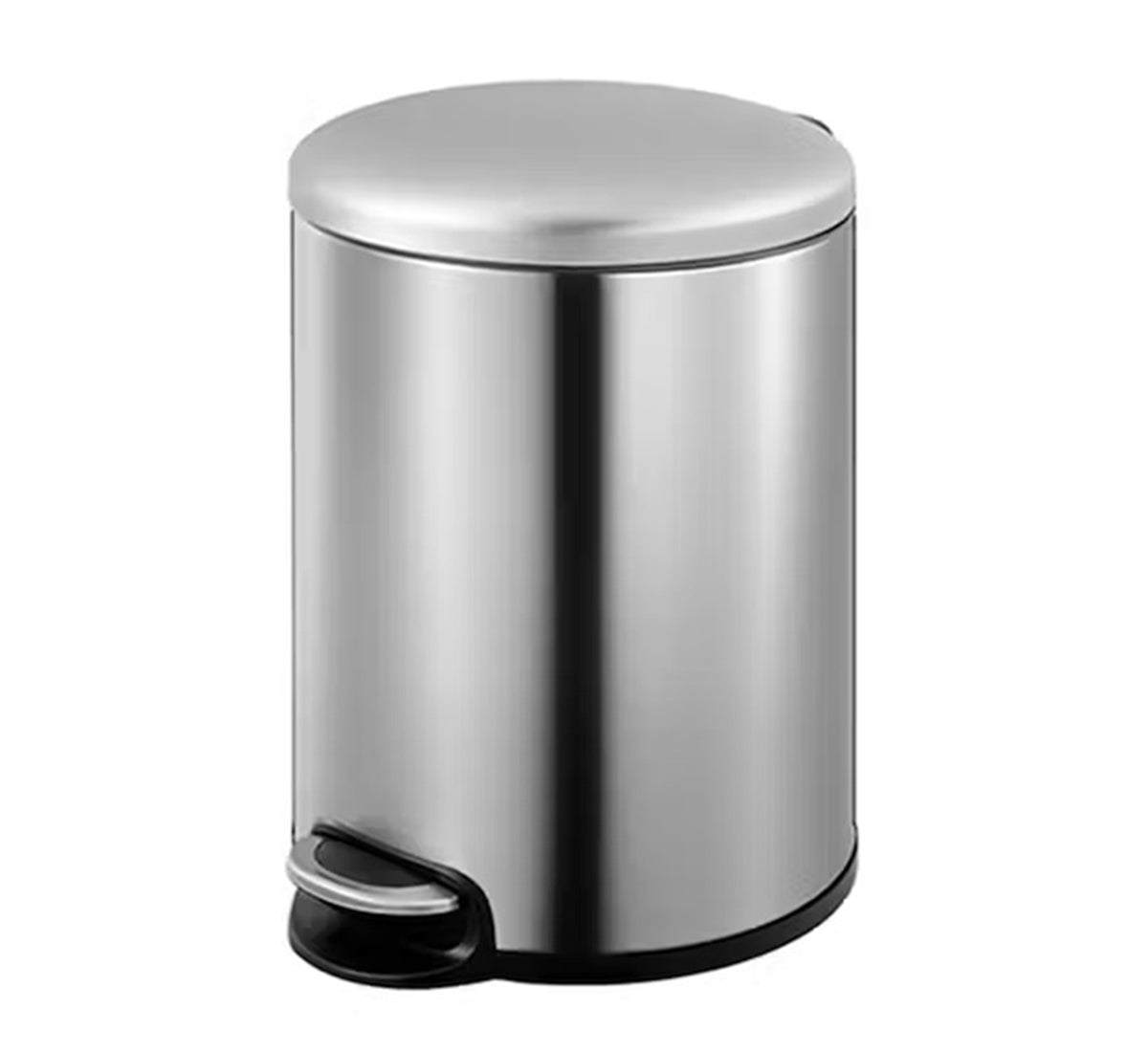 Round Soft Closing Stainless Steel  PEDAL Bin -5L