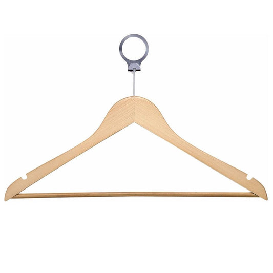 Security Wooden Cloth Hanger - Wood W (50 pcs)