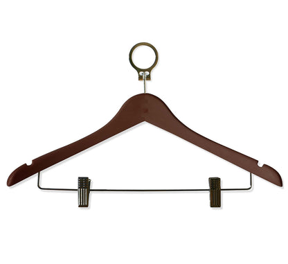 Anti-theft Wooden Cloth Hanger - Brown