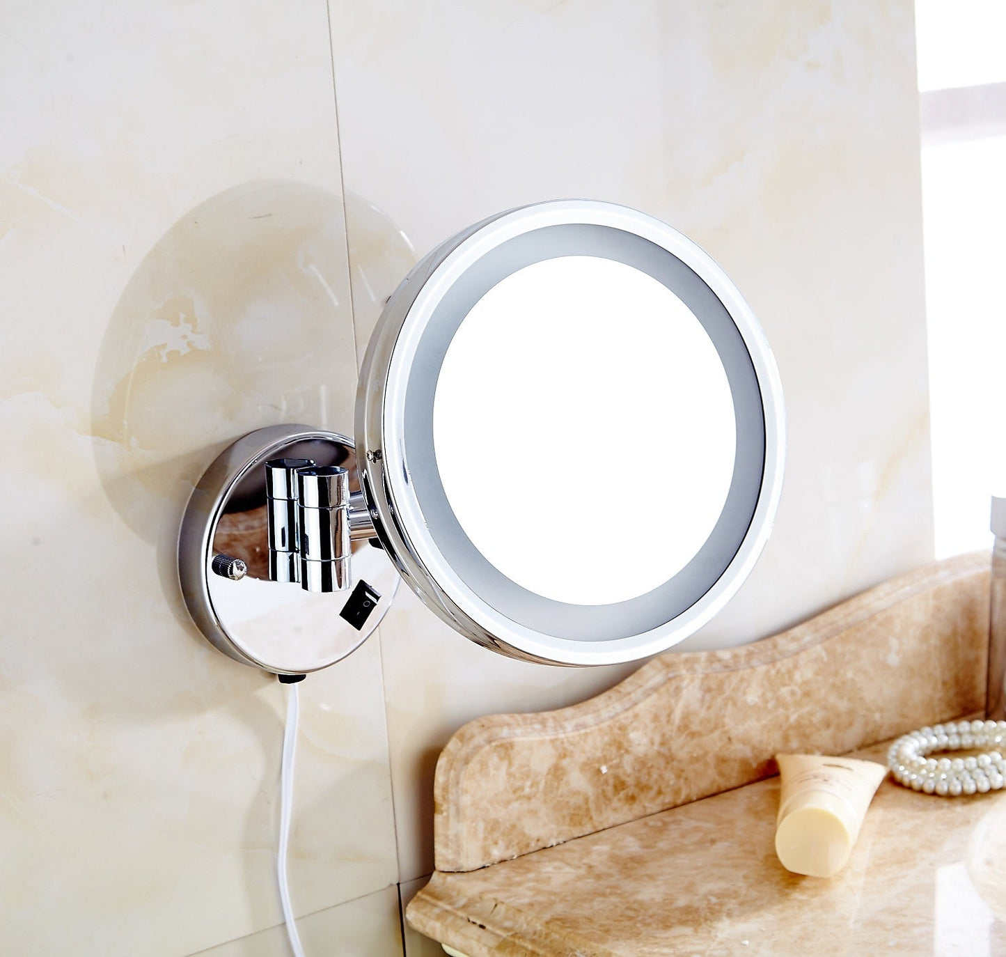 5X LED Magnifying Mirror Wall Mount - One Side