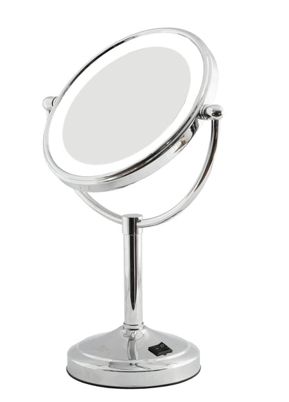 5X LED Magnifying Mirror Tabletop - Silver