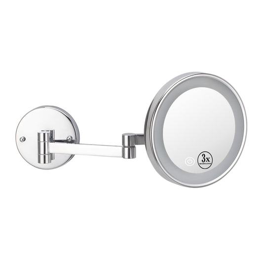 Silver Round Wall Mounted Mirror