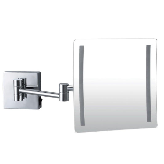 3X LED Magnifying Mirror Wall Mount - Silver