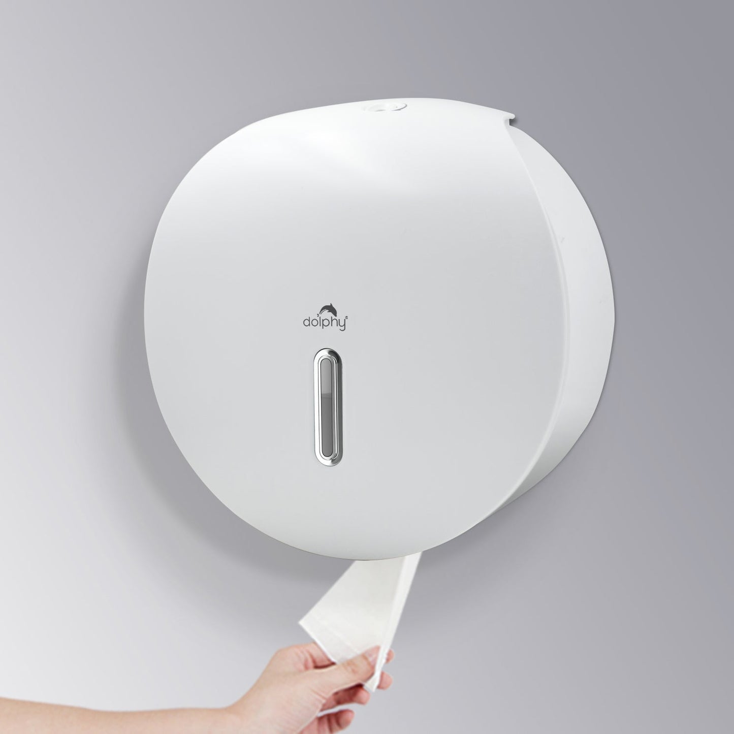 Plaza Jumbo Toilet Roll Dispenser - White